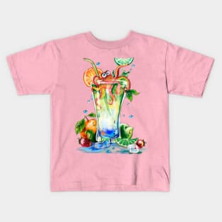 Octopus and fruit cocktails Kids T-Shirt